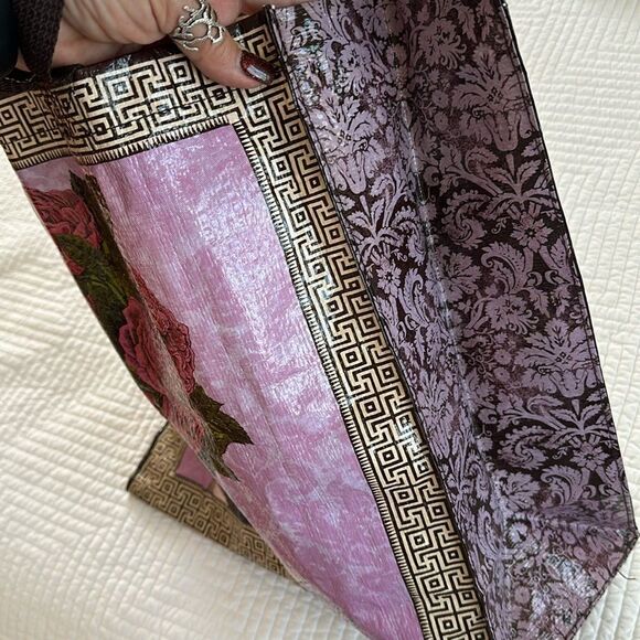 Blue Q Giant Shopper Tote Retired Discontinued Plant Head Unusual Recycled - Picture 3 of 14